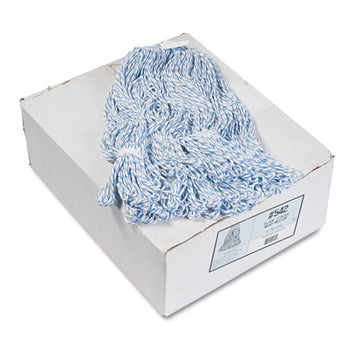 Boardwalk® Mop Head, Floor Finish, Narrow, Rayon-polyester, Medium, White-blue, 12-carton freeshipping - TVN Wholesale